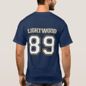 Pas uw eigen NYBA-Logo Lightwood 89-kleding aan T-shirt (Achterkant)