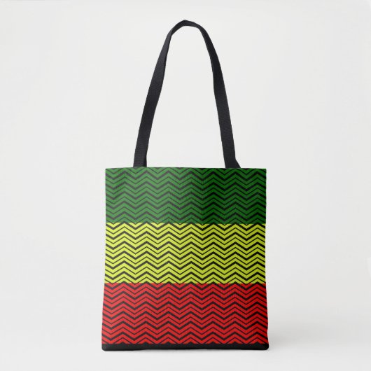 Pas uw eigen ontwerp aan - RASTA-ontwerp Tote Bag (Voorkant)