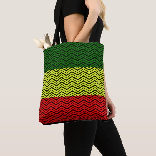 Pas uw eigen ontwerp aan - RASTA-ontwerp Tote Bag (Dichtbij)