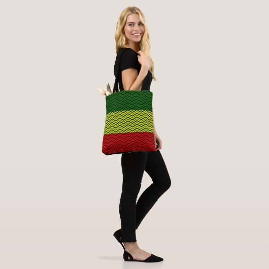 Pas uw eigen ontwerp aan - RASTA-ontwerp Tote Bag (Op model)