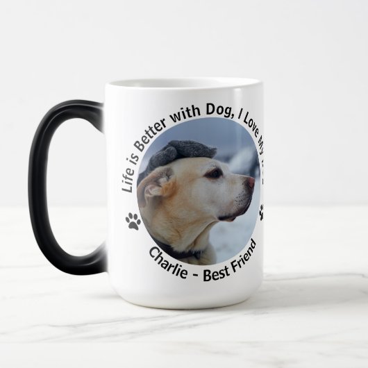 Pas uw eigen, op maat gemaakte ontwerpfoto aan magische mok (Links)