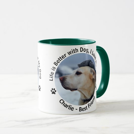 Pas uw eigen, op maat gemaakte ontwerpfoto aan mok (Voorkant rechts)