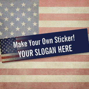 Pas uw eigen patriottische Bumpersticker aan