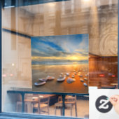 Pas uw eigen prachtige, heldere zeehondenstoelen a raamsticker (Cafe Raam)