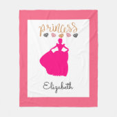 Pas uw eigen prinses aan fleece deken (Voorkant)