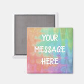 Pas uw eigen regenboogwaterverf aan magneet (Voorkant / Achterkant)