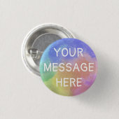 Pas uw eigen regenboogwaterverf aan ronde button 3,2 cm (Voorkant /achterkant)