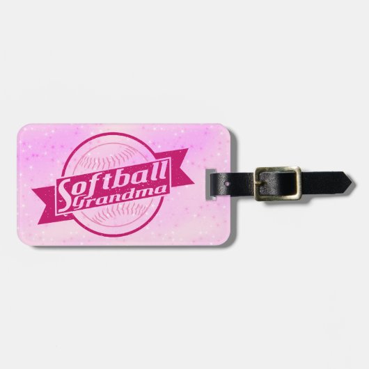 Pas uw eigen Softball Grandma Bagagelabel aan (Voorkant horizontaal)