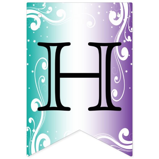 Pas uw eigen systeem aan - Blauwgroen en Paars Vlaggetjes (Eerste vlag)