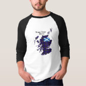 Pas uw eigen trots van Scotland Adult Raglan aan T-shirt (Voorkant)