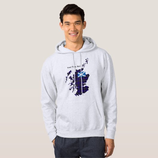 Pas uw eigen trots van Scotland Hoodie aan (Voorkant volledig)
