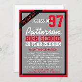 Pas Uw Eigen Uitnodiging van de Klasse van de Reun (Voorkant / Achterkant)