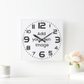 Pas uw eigen (vier grote cijfers) wandklok aan (Huis)