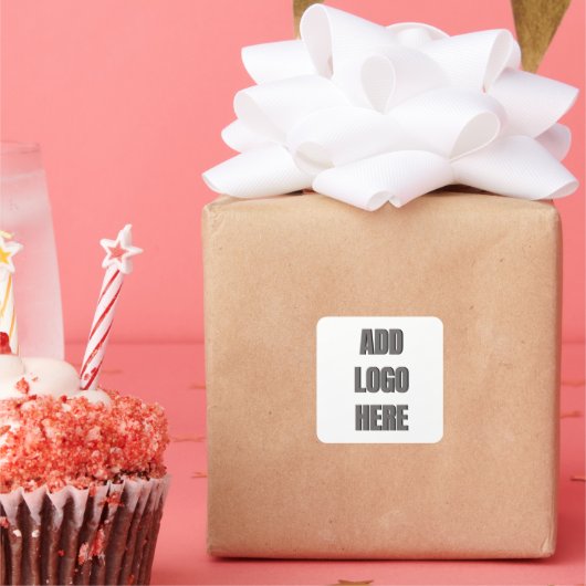 Pas uw eigen vierkante sticker (Feest)