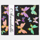 Pas uw eigen vlinderbank aan fleece deken (Voorkant (Horizontaal))