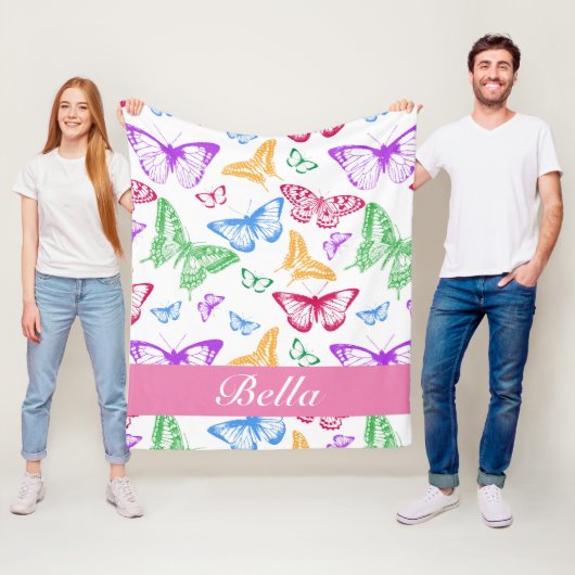 Pas uw eigen vlinderpatroon aan fleece deken (In situ)