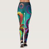 Pas uw eigen Yoga-legging aan met Octopus Print Leggings (Achterkant)