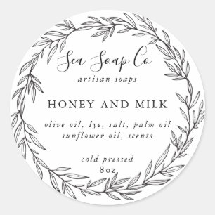 Pas uw eigen zeepstickers aan ronde sticker