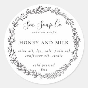 Pas uw eigen zeepstickers aan ronde sticker