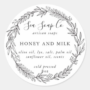 Pas uw eigen zeepstickers aan ronde sticker