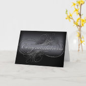 Pas uw eigen zilveren afstuderen ontwerp aan kaart (Gele Bloem)