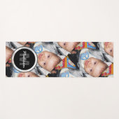 Pas uw foto patroon Monogram naam Yogamat (Voorkant (horizontaal))