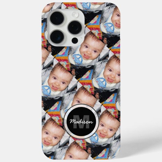 Pas Uw foto-patroonmonogram aan Case-Mate iPhone Case (Achterkant)