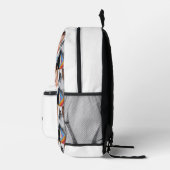 Pas Uw fotopatroon monogram wit aan Bedrukte Rugzak (Rechts)