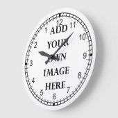 pas uw gekke omgekeerde wijzerplaatklok aan grote klok (Hoek)