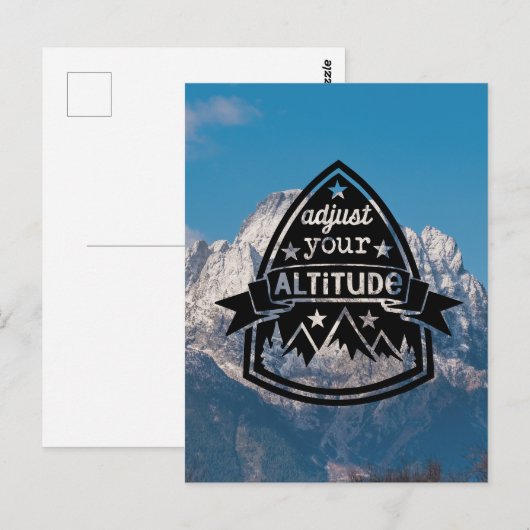 Pas uw hoogte aan briefkaart (Voorkant / Achterkant)