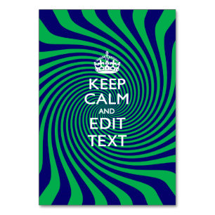 Pas uw kalm-blauw en groene twist aan kaart