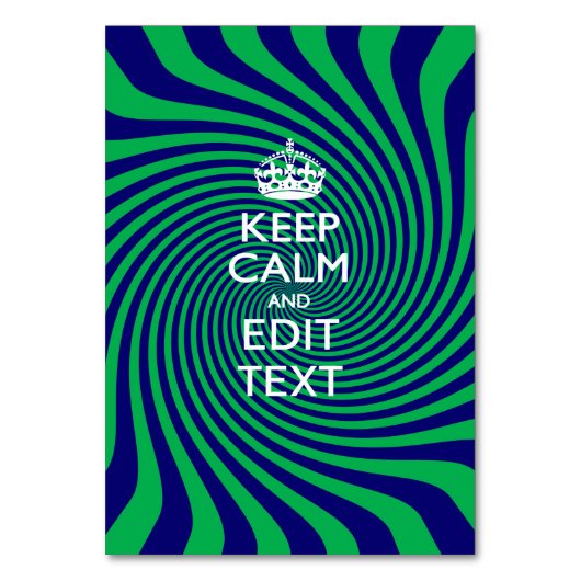 Pas uw kalm-blauw en groene twist aan kaart (Voorkant)