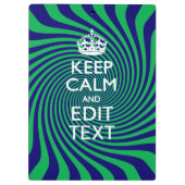 Pas uw kalm-blauw en groene twist aan klembord (Achterkant)