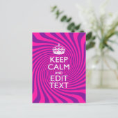 Pas uw "Keep Calm"- en "Gift Hot Pink"-twist aan Briefkaart (Staand voorkant)