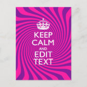 Pas uw "Keep Calm"- en "Gift Hot Pink"-twist aan Briefkaart (Voorkant)