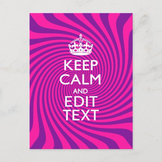 Pas uw "Keep Calm"- en "Gift Hot Pink"-twist aan Briefkaart (Voorkant)