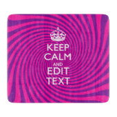 Pas uw "Keep Calm"- en "Gift Hot Pink"-twist aan Snijplank (Voorkant)