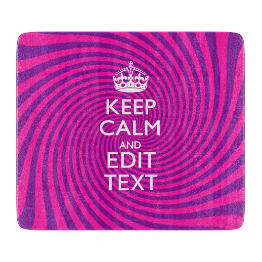 Pas uw "Keep Calm"- en "Gift Hot Pink"-twist aan Snijplank (Voorkant)