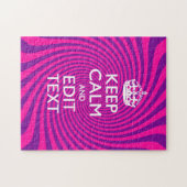 Pas uw "Keep Calm"-Gezegde warm roze wervelkolom a Legpuzzel (Horizontaal)
