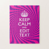 Pas uw "Keep Calm"-Gezegde warm roze wervelkolom a Legpuzzel (Verticaal)