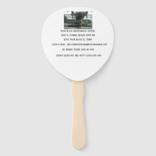 Pas uw kerkfan aan handwaaier (Achterkant)