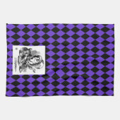Pas uw kleur Harlequin Mad Hatter Towel aan Theedoek (Horizontaal)