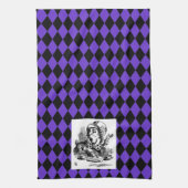 Pas uw kleur Harlequin Mad Hatter Towel aan Theedoek (Verticaal)