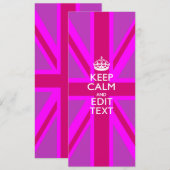 Pas Uw Levenskalm aan geef Tekst op Roze Unie J ui (Voorkant / Achterkant)