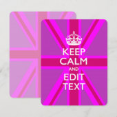 Pas Uw Levenskalm aan geef Tekst op Roze Unie J ui (Voorkant / Achterkant)