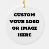 Pas uw logo of afbeelding aan keramisch ornament (Achterkant)