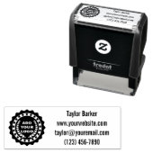 Pas Uw Logo van het Bedrijf met Tekst aan Zelfinktende Stempel (In situ)