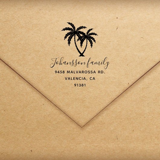 Pas uw moderne strand familie retour adres zelfinktende stempel