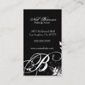 pas uw monogram aan visitekaartje (Achterkant)