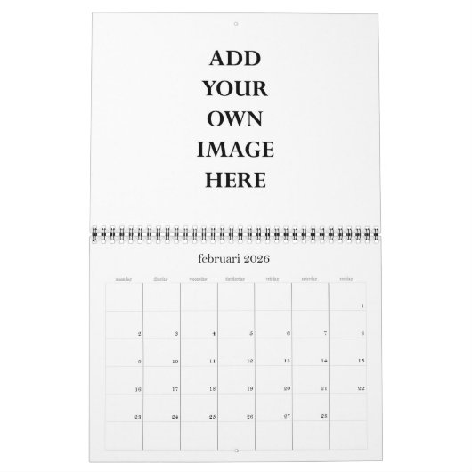 Pas uw Nederlandse kalender voor 2025 aan (Feb 2026)